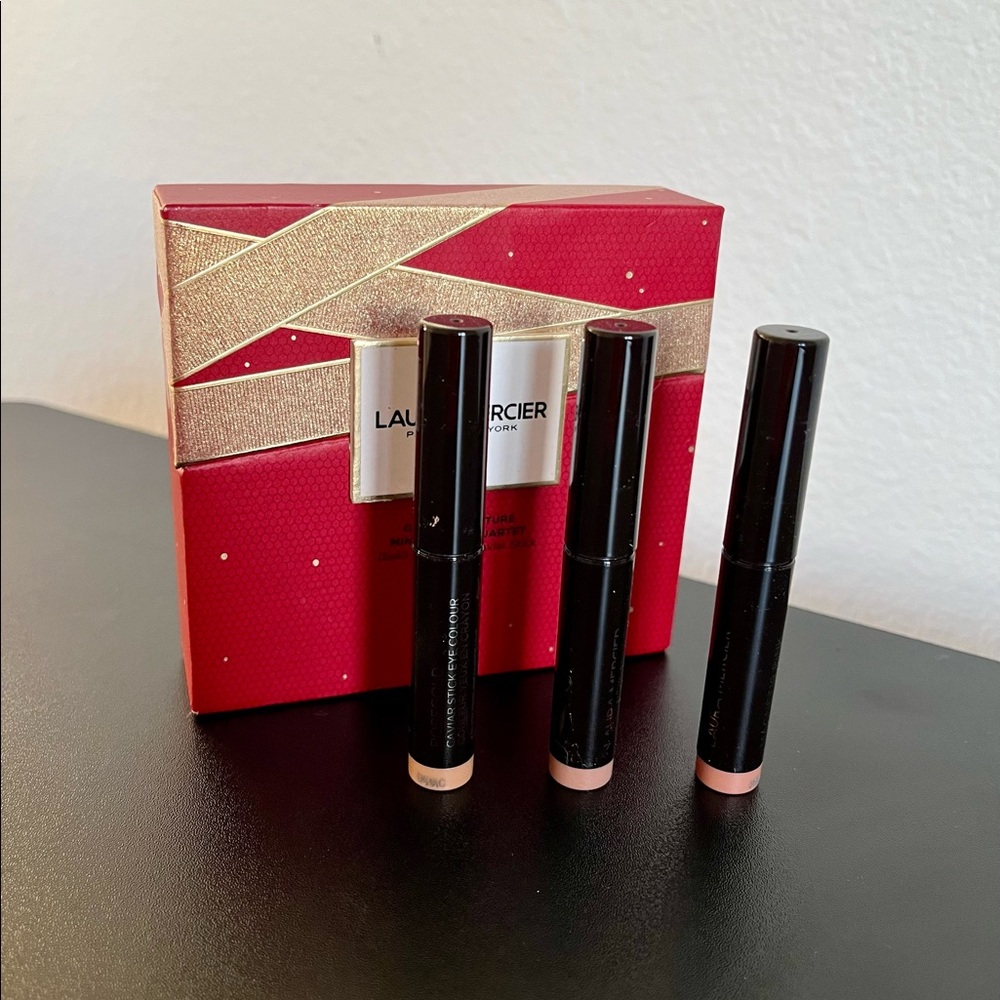 Laura Mercier Caviar Shadow Sticks Lot of 3 Magnetic Pink, Au Naturel, Rose Gold